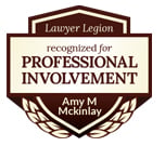 Lawyer Legion | Recognized for Professional Involvement | Amy M. Mckinlay